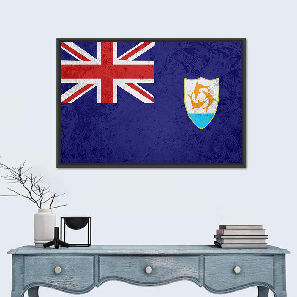 Flag of Anguilla Wall Art in a room, landscape