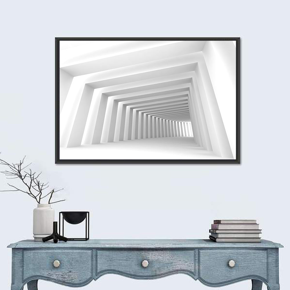 Luminous Corridor Wall Art in a room, landscape