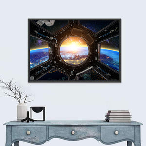 Earth and Spacecraft Wall Art