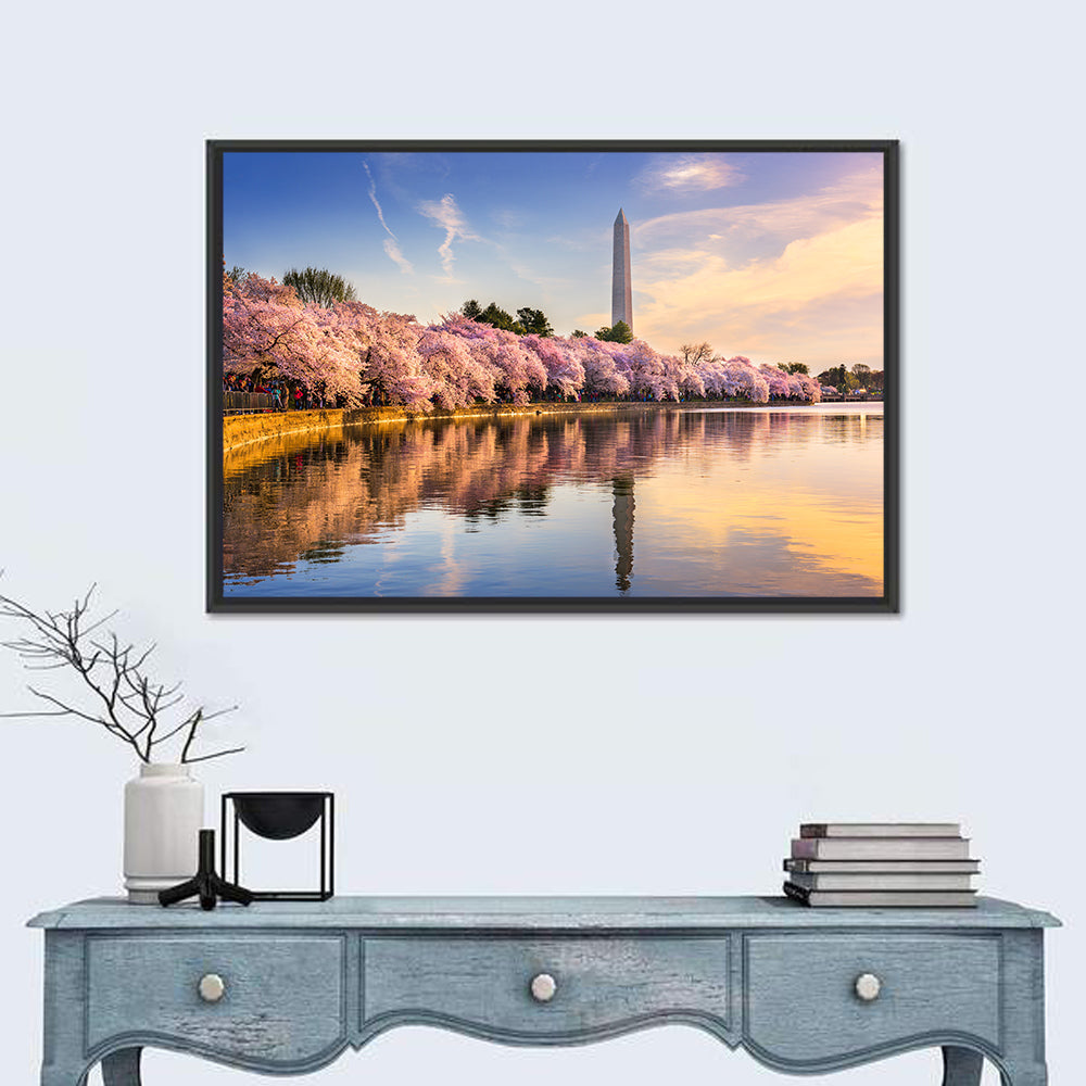 Washington Monument at Tidal Basin Wall Art in a room, landscape