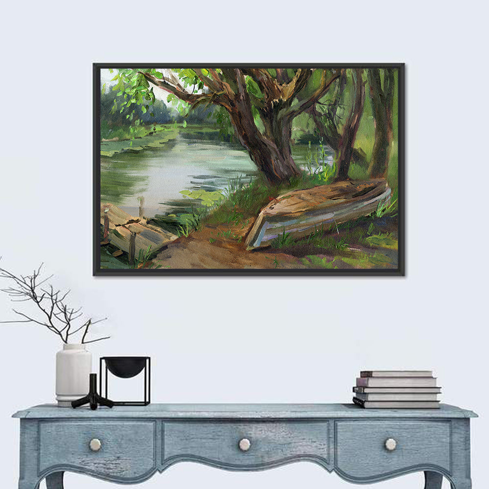 Willows Beside a Quiet River Wall Art