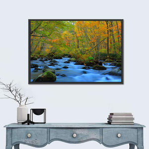 Stream Oirase Gorge In Autumn Wall Art