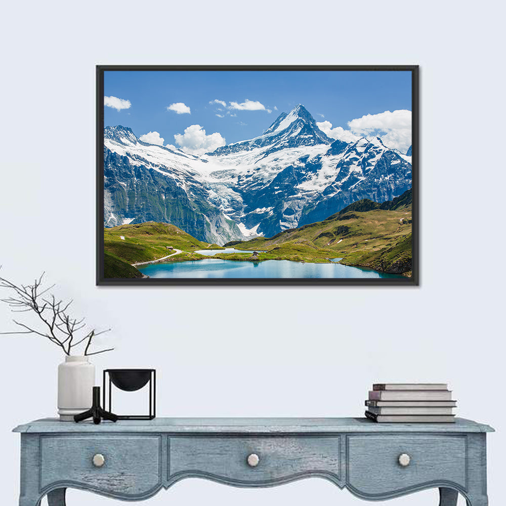 Schreckhorn Over Bachalpsee Wall Art in a room, landscape