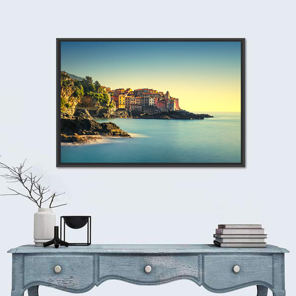 Manarola Cliffside, Cinque Terre Wall Art in a room, landscape