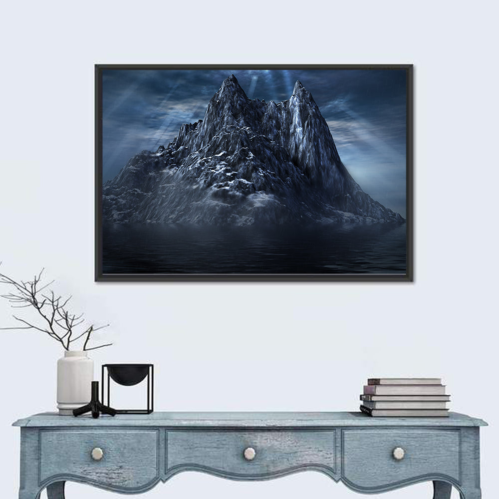 Midnight Mountain Reflection Wall Art