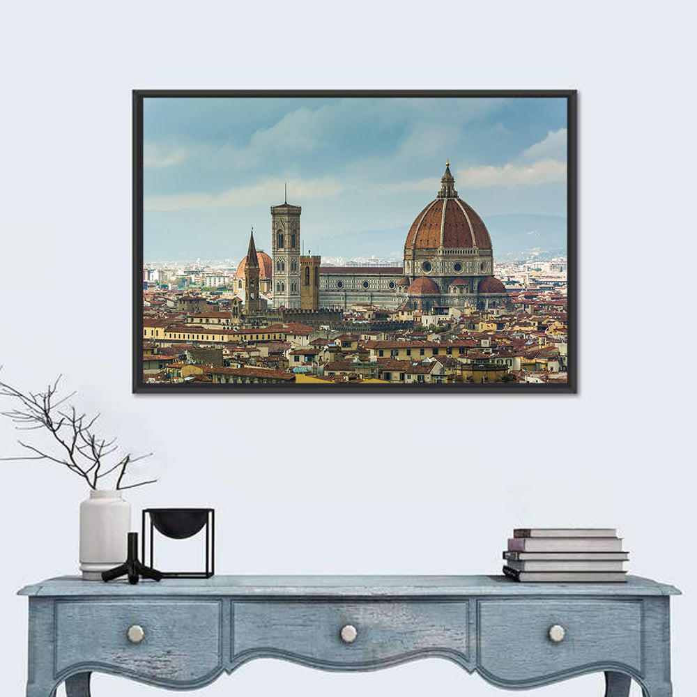 Florence Cathedral Dome and Bell Tower Wall Art in a room, landscape