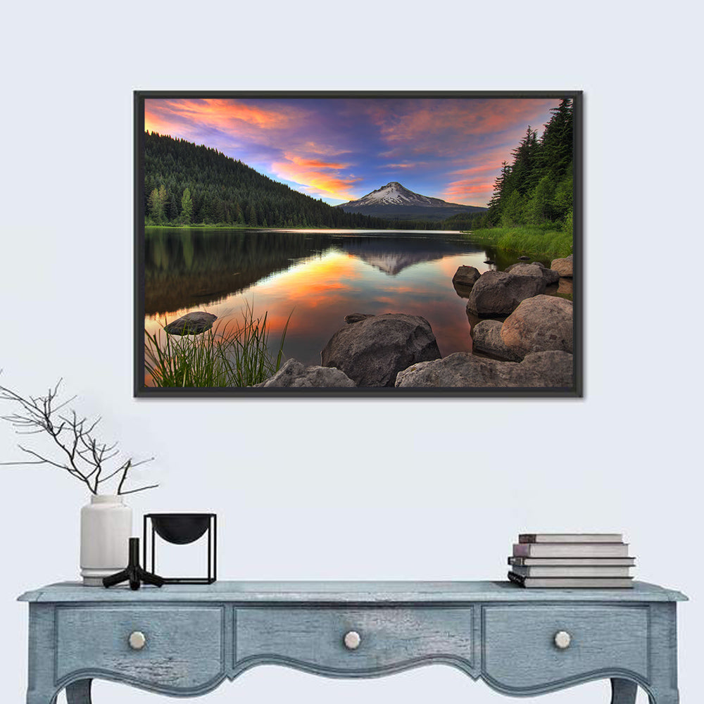 Mount Hood Reflected Over Trillium Lake Wall Art
