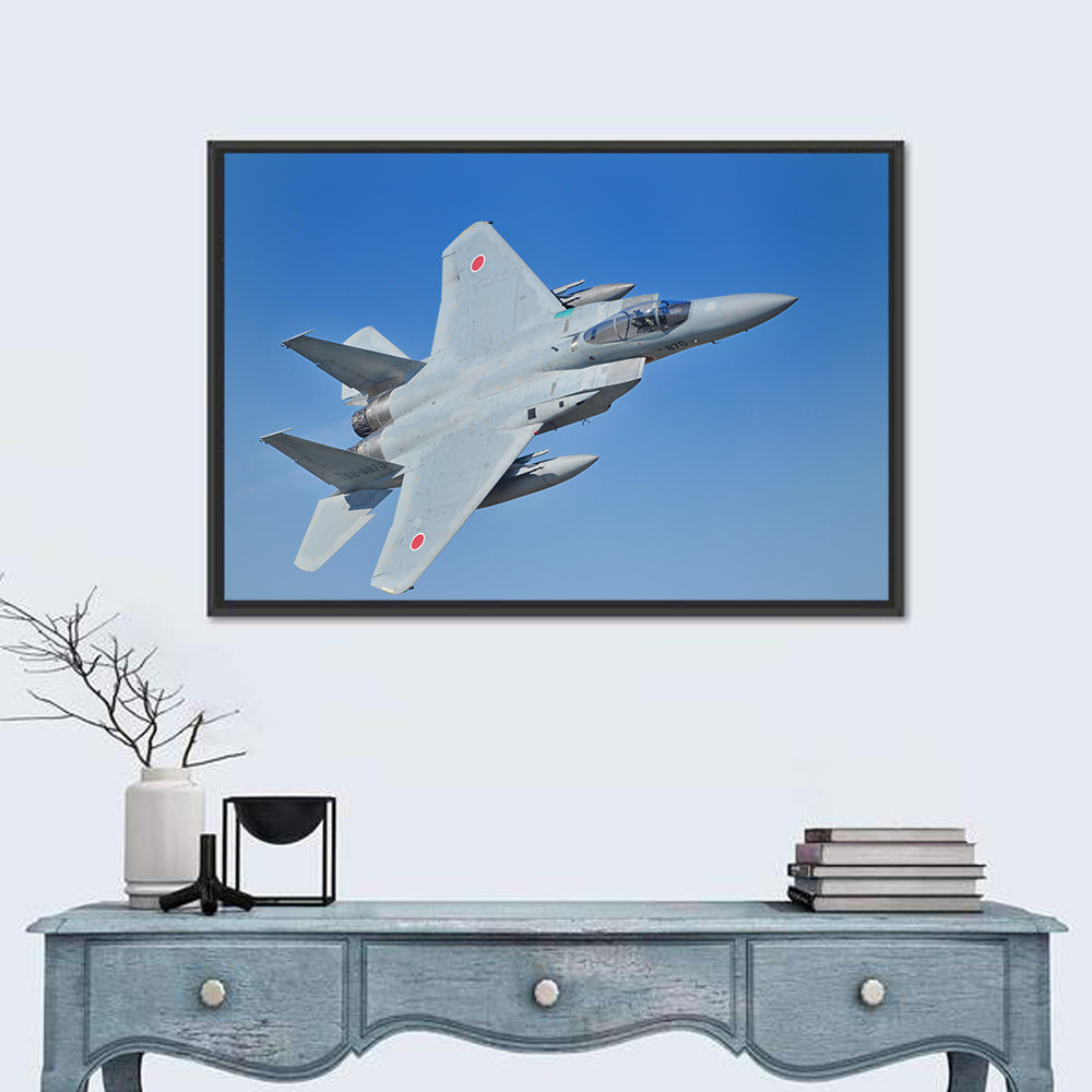 Jasdf F-15 Eagle Fighter Wall Art in a room, landscape