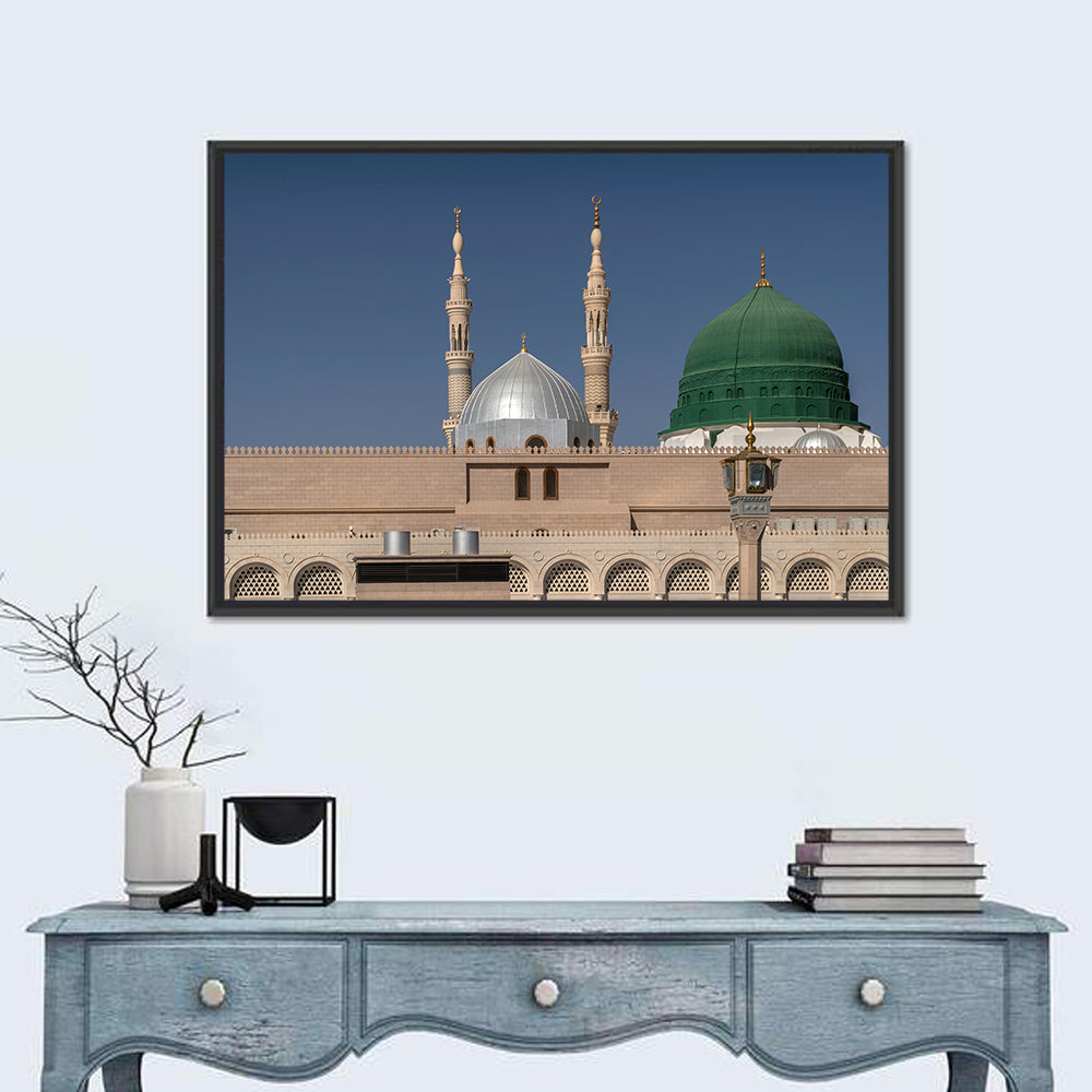 Green Dome of Al-masjid An-nabawi Wall Art in a room, landscape
