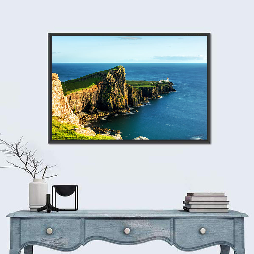 Neist Point Lighthouse, Scotland Wall Art in a room, landscape
