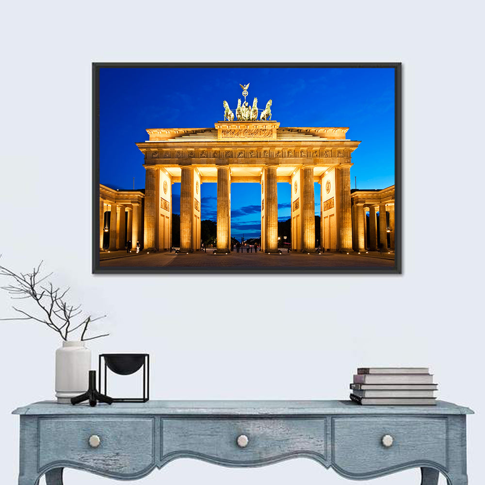Brandenburg Gate at Dusk Wall Art in a room, landscape