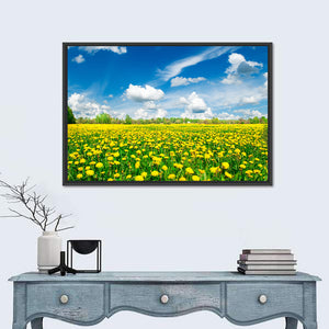 Meadow With Yellow Dandelions Wall Art