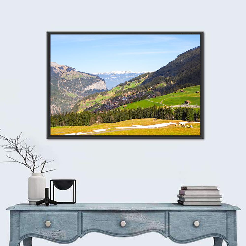 Jungfrau Snow-capped Mountain Landscape Wall Art