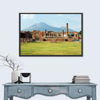 Pompeii Ruins with Mount Vesuvius Wall Art