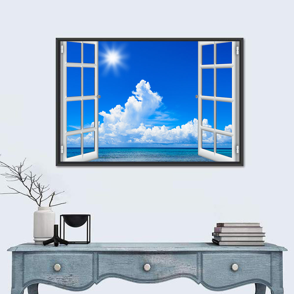 Seaside Window View Wall Art