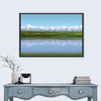 Snow-capped Alpine Lake Wall Art