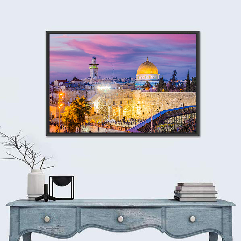 Temple Mount and Western , Jerusalem Wall Art in a room, landscape
