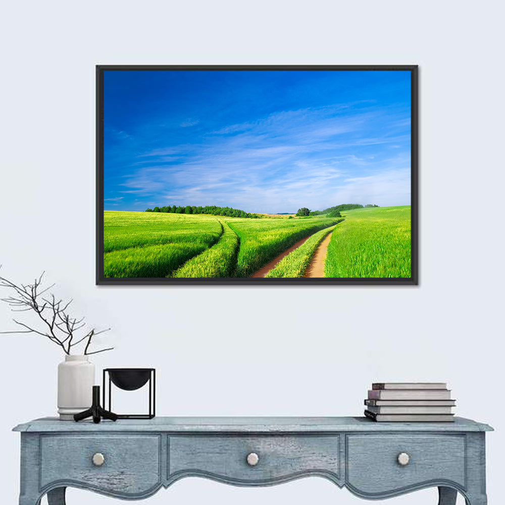 Summer Meadow with Dirt Path Wall Art