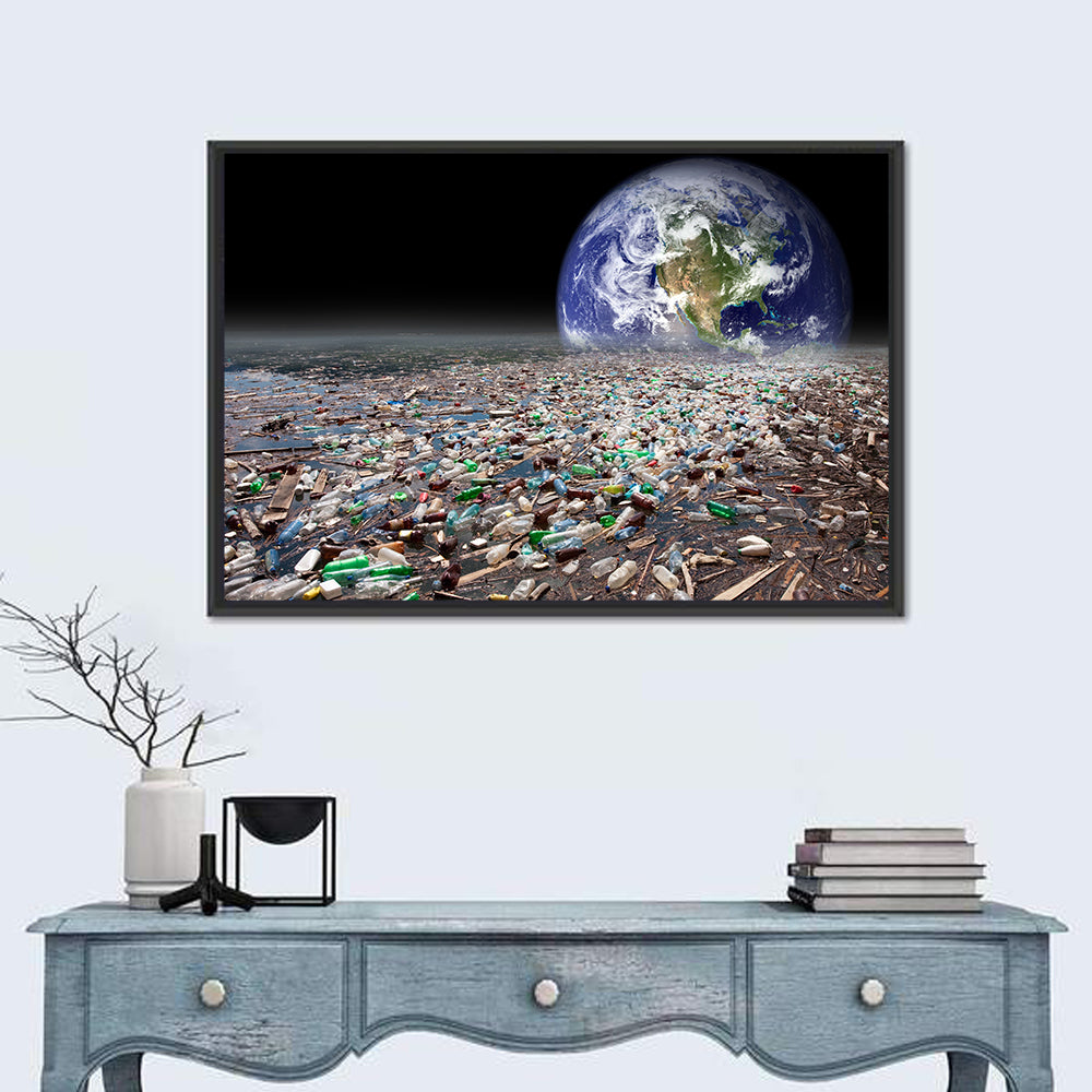 Earth Sinking In Pollution Wall Art