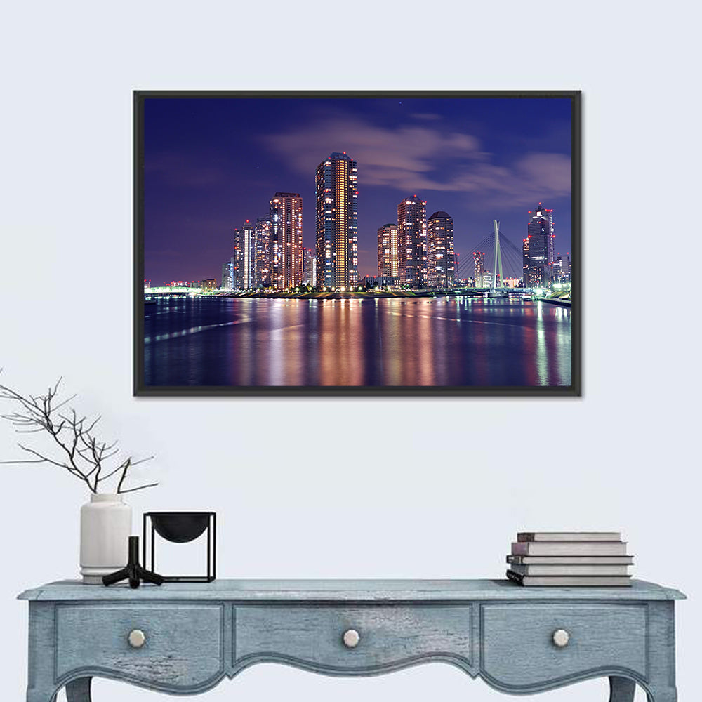 Tokyo Night Skyline Wall Art