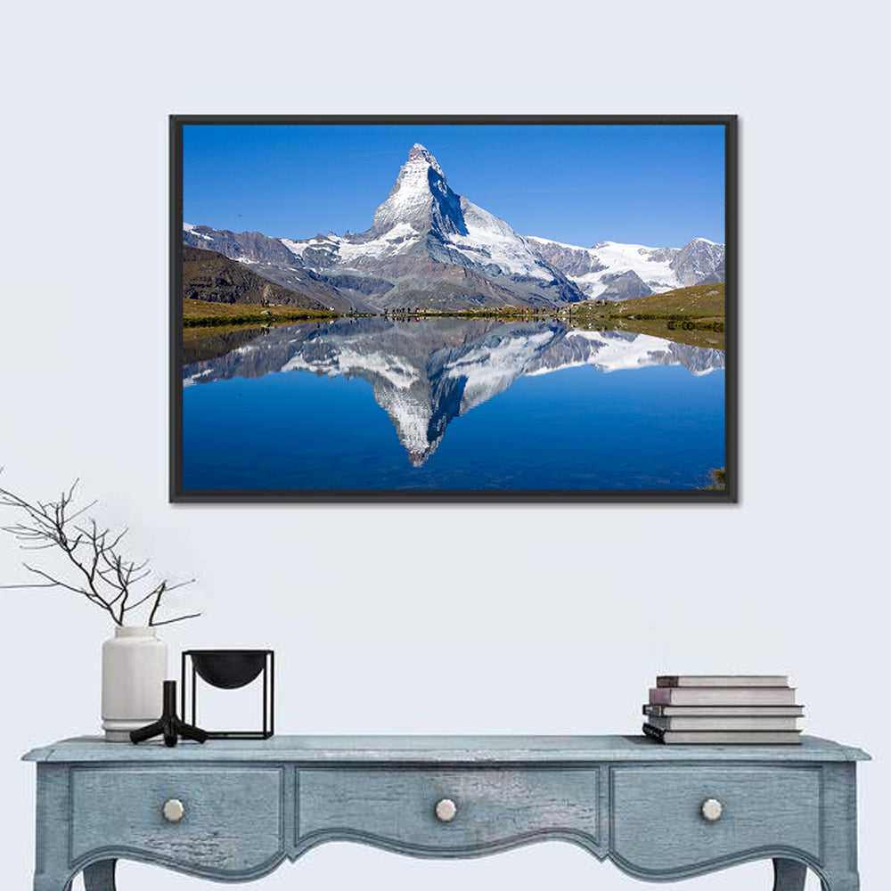 Matterhorn Peak Reflection Wall Art in a room, landscape