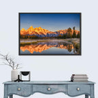 Grand Teton Sunrise Reflection Wall Art
