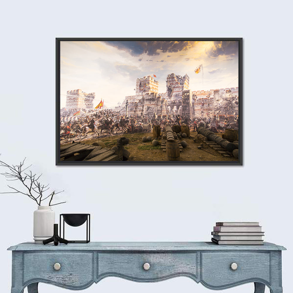 Siege of Constantinople 1453 Wall Art in a room, landscape