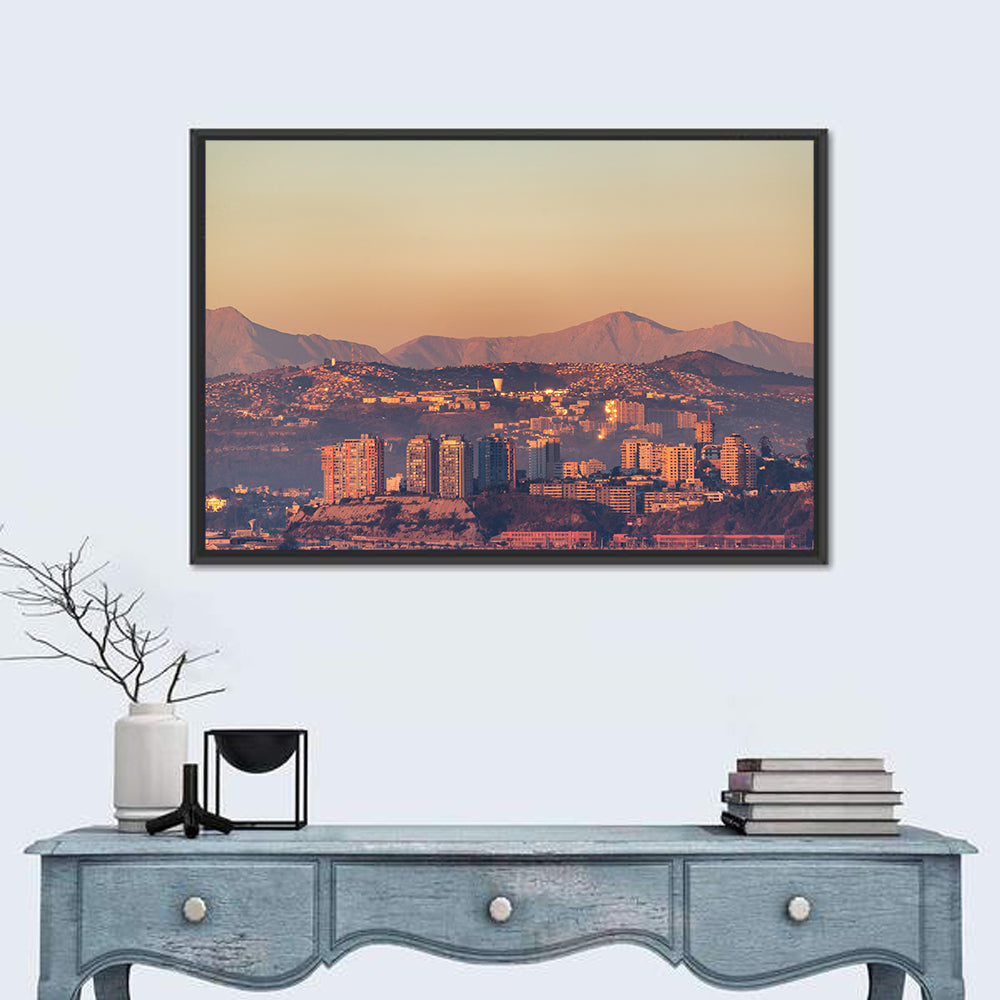 Valparaiso Hills at Golden Hour Wall Art
