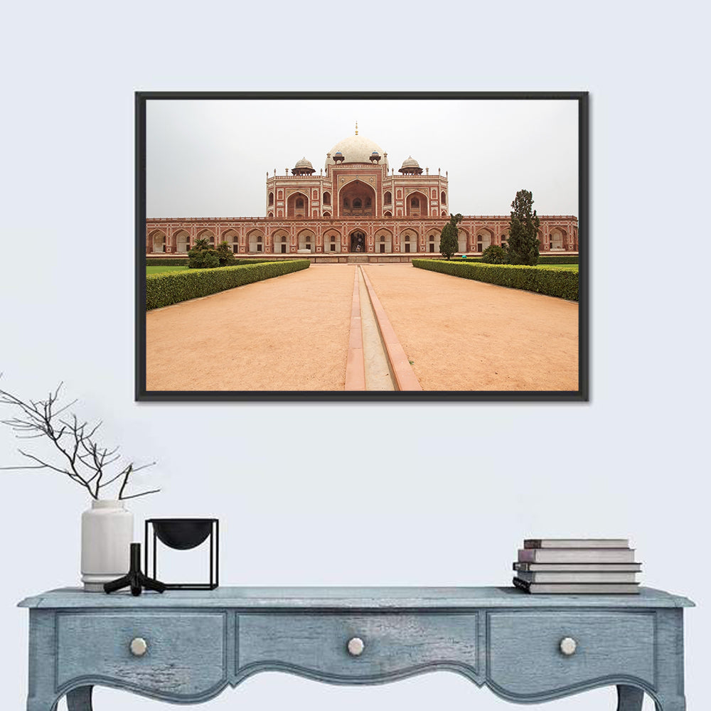 Humayun's Tomb Courtyard View Wall Art in a room, landscape