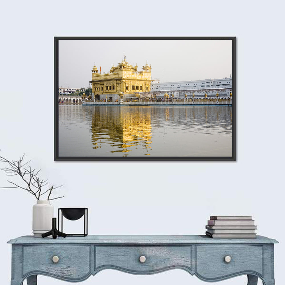 Golden Temple Reflection, Amritsar Wall Art in a room, landscape
