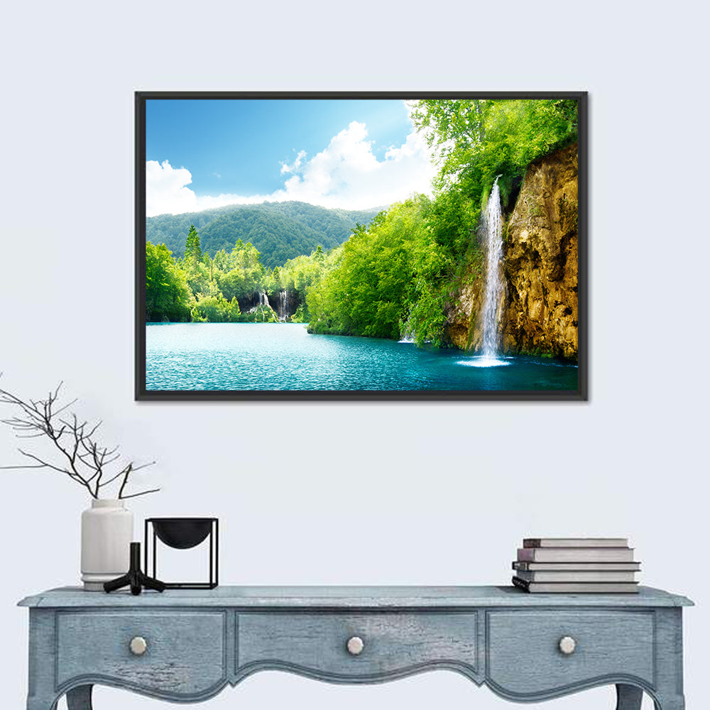 Deep Forest Waterfall Croatia Wall Art