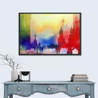 Colorful Moscow Kremlin at Dusk Wall Art