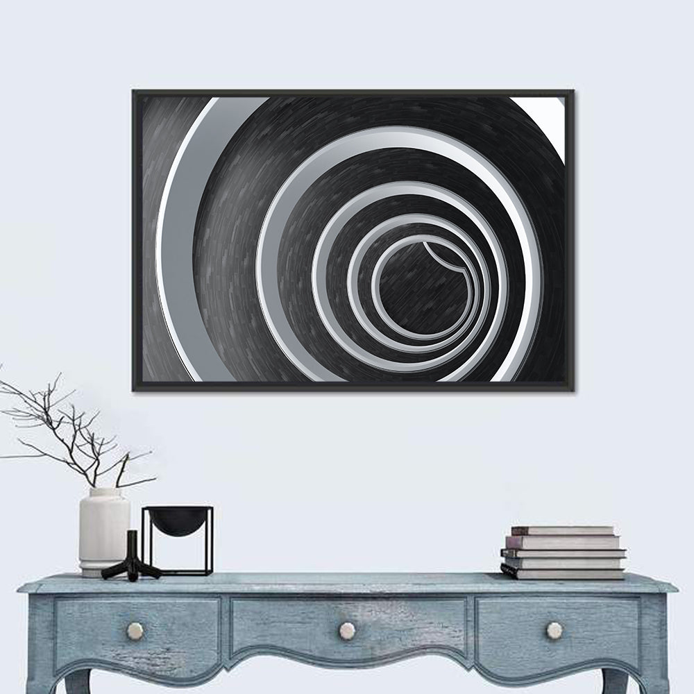 Concentric Spiral Tunnel Wall Art