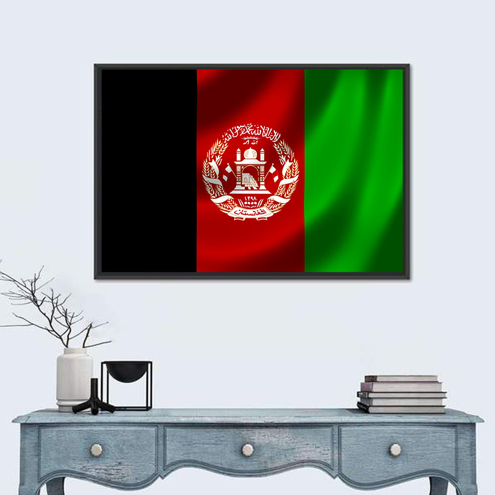 Waving Flag of Afghanistan Wall Art