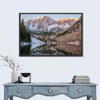 Maroon Bells Reflected on Maroon Lake Wall Art