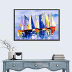 Scenic Sailboats at Sea Wall Art