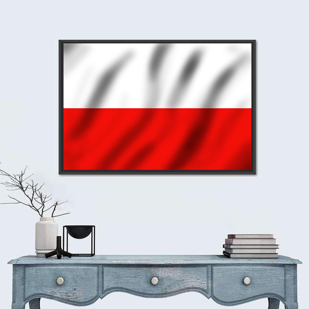 Waving Flag of Poland Wall Art