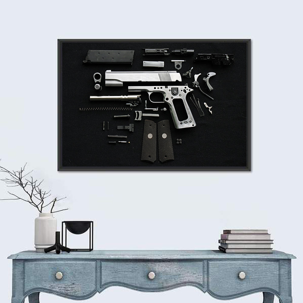 Exploded Pistol Study Wall Art