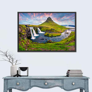 Kirkjufellsfoss Waterfall & Mountain Wall Art