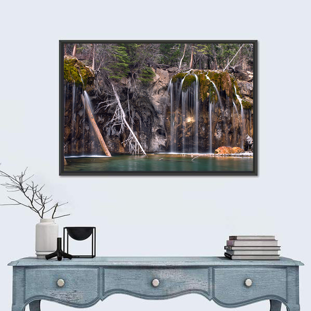 Hanging Lake Colorado Wall Art in a room, landscape