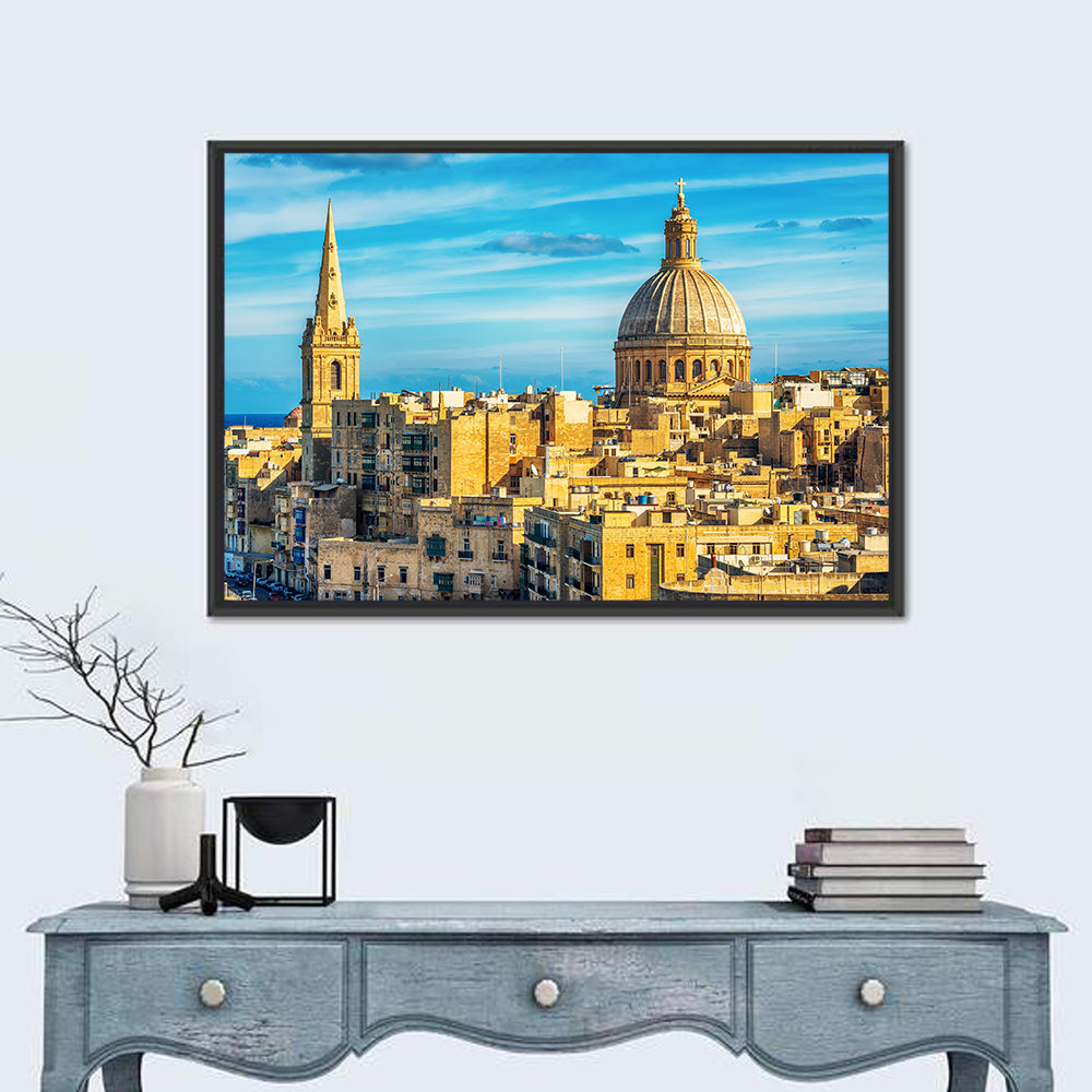 Valletta Skyline with Dome and Spire Wall Art