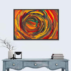 Vibrant Spiral Vortex Abstract Wall Art