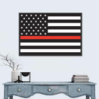 American Flag Minimalist Design Wall Art
