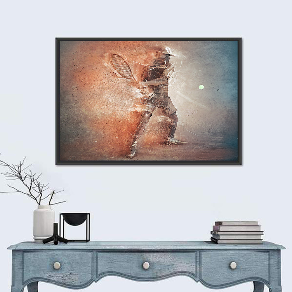 Tennis Player in Motion Wall Art