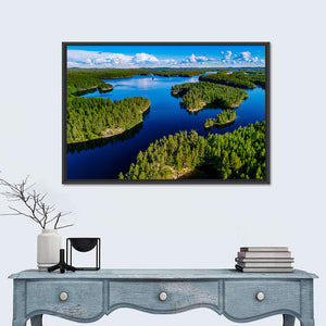 Blue Lakes & Green Forests In Finland Wall Art