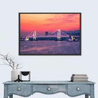 Gwangan Bridge Night Skyline Wall Art