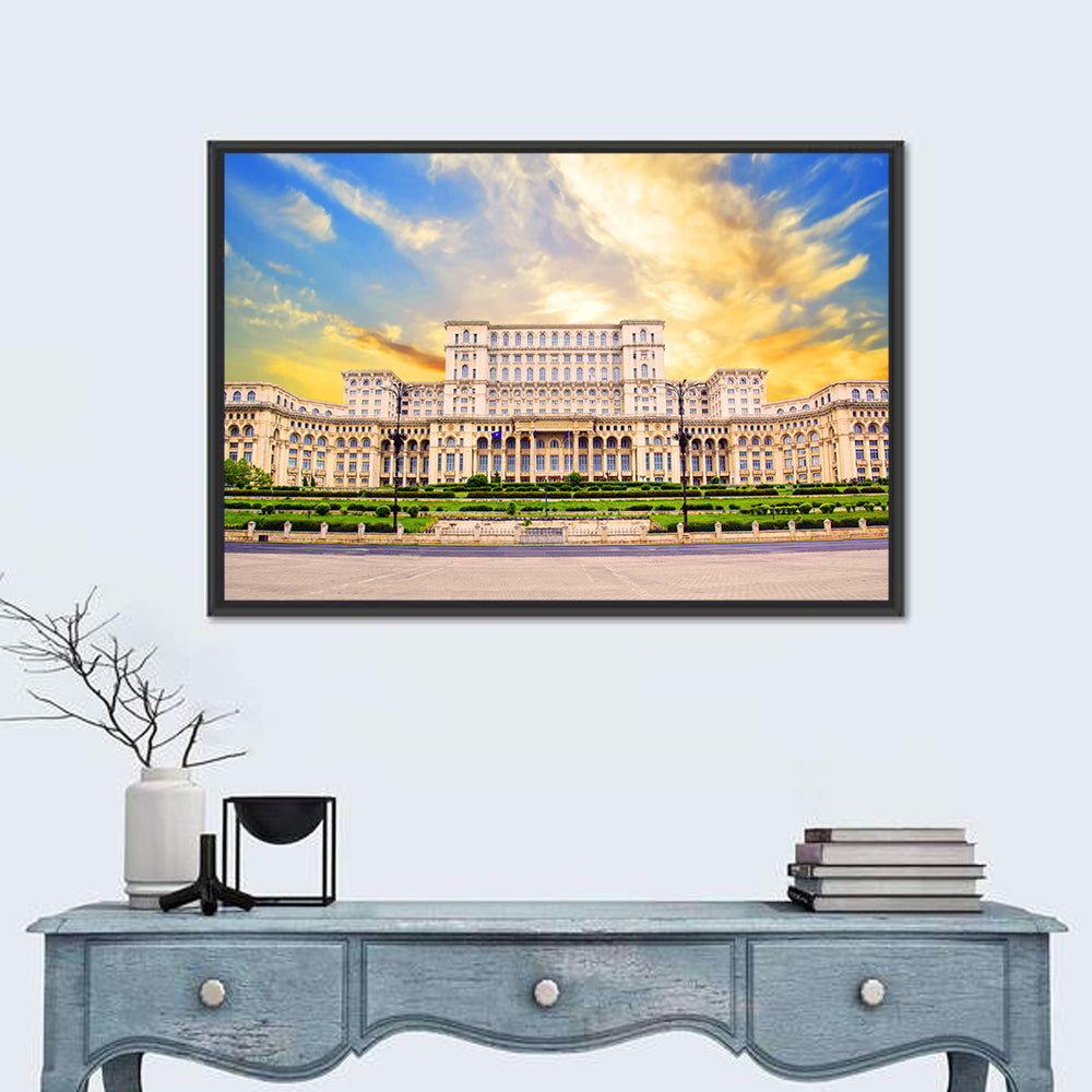 Palace of the Parliament, Bucharest Wall Art in a room, landscape