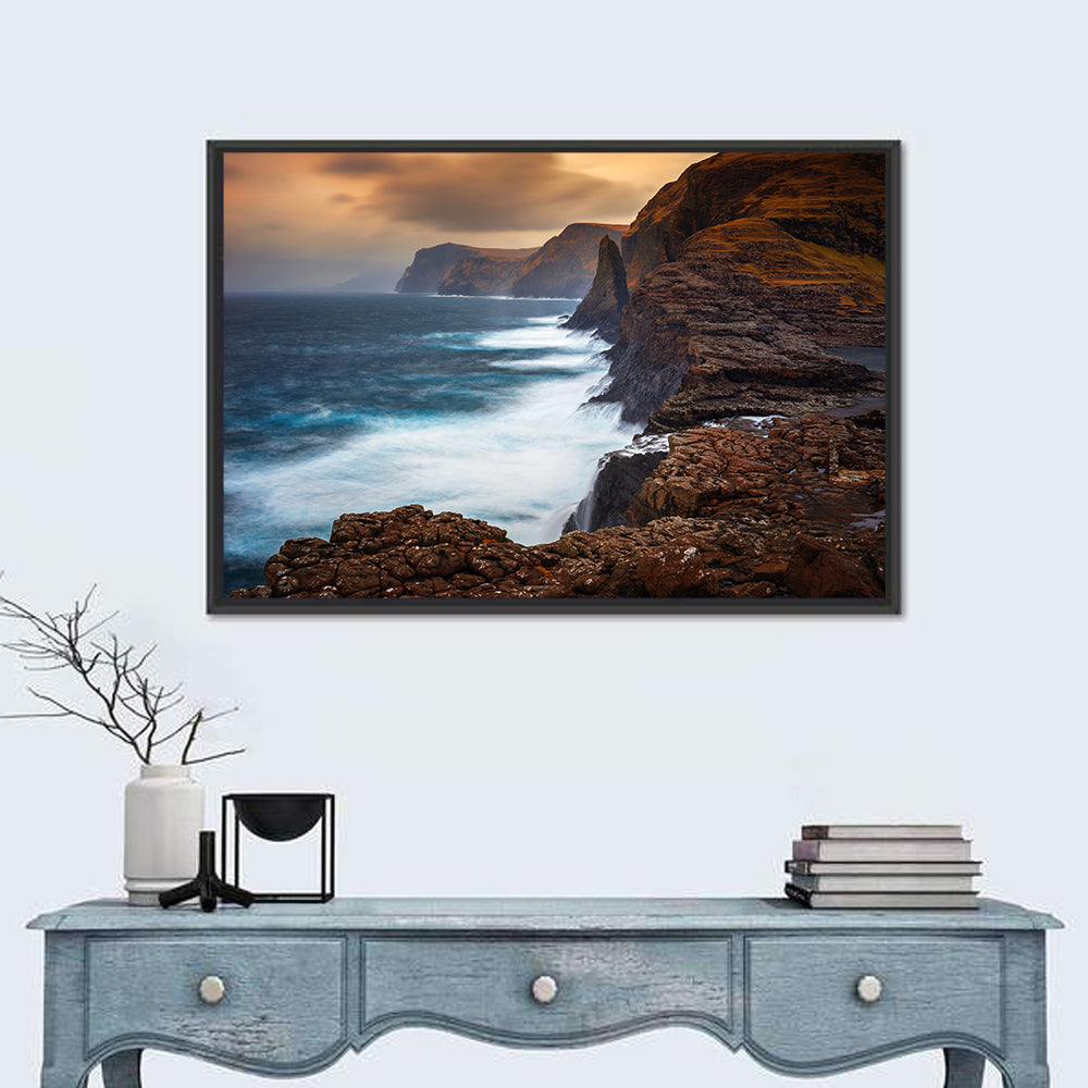 Vagar Island Coastline, Faroe Islands Wall Art