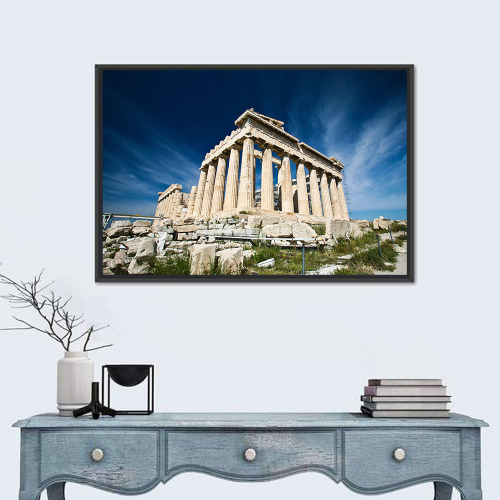 Parthenon Corner, Acropolis Athens Wall Art in a room, landscape