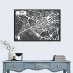 Tirana City Map Wall Art
